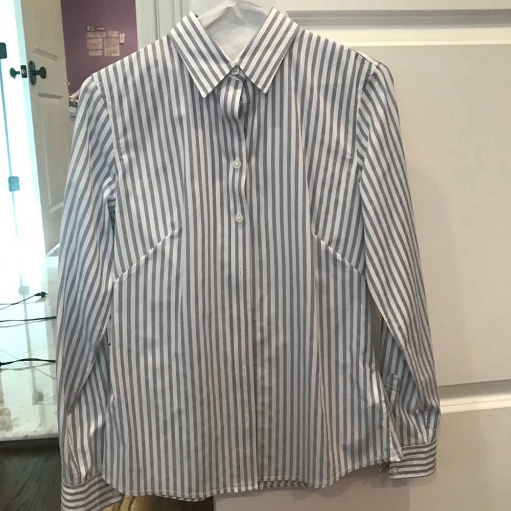 Striped button down formal top